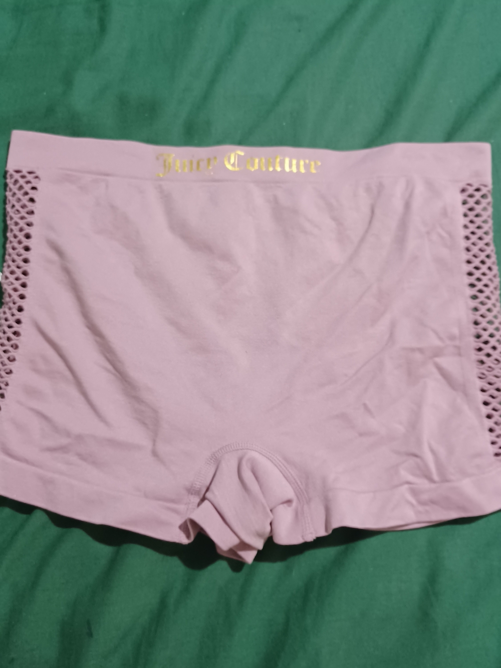 Juicy Couture Pale Pink Seamless Boyshorts with Gold Logo
